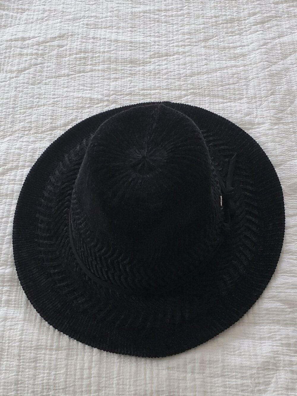 Anne Klein Soft Black Woven Hat - Picture 2 of 7